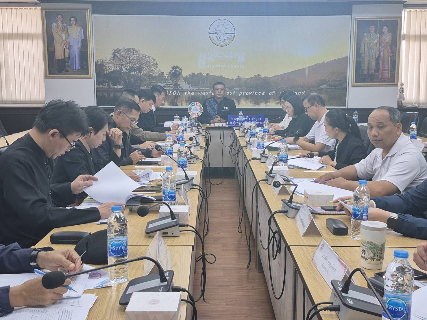 จังหวัดแม่ฮ่องสอน จัดการประชุมคณะอนุกรรมการศูนย์ปฏิบัติการป้องกันและปราบปรามการค้ามนุษย์จังหวัดแม่ฮ่องสอน ครั้งที่ 2/2569