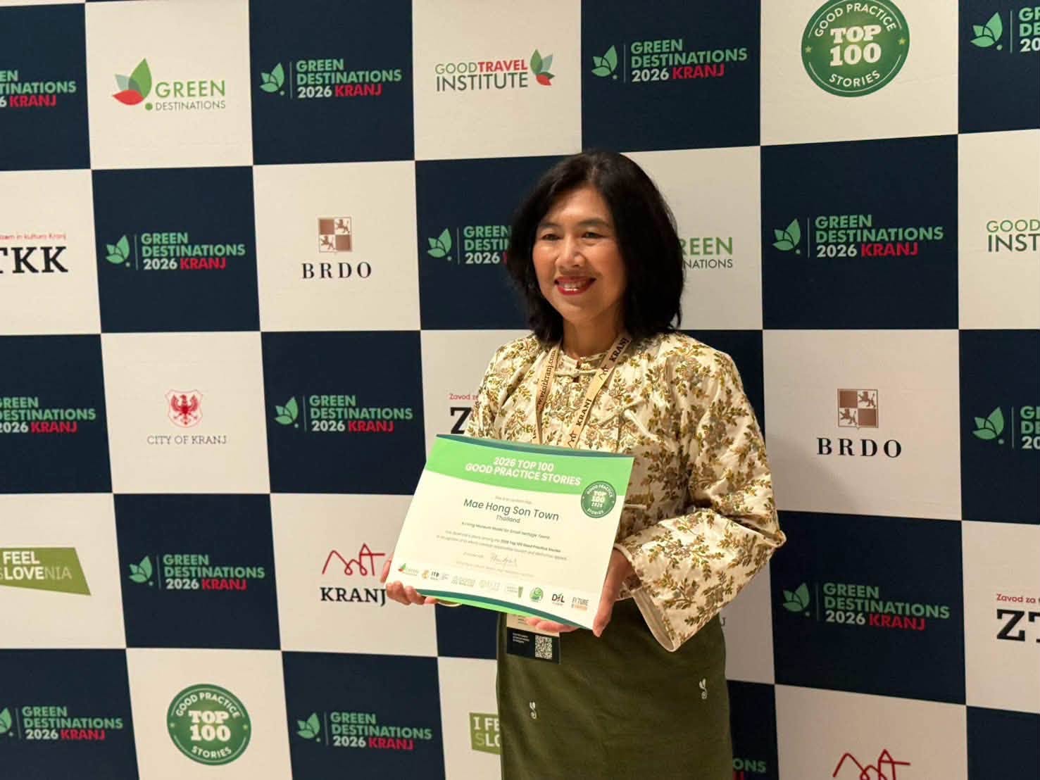 เทศบาลเมืองแม่ฮ่องสอน รับประกาศเกียรติคุณ Green Destinations Top 100 Stories 2026 เวทีท่องเที่ยวอย่างยั่งยืนระดับโลก&nbsp;